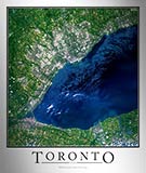 Aerial Image Satellite Map of Toronto Poster