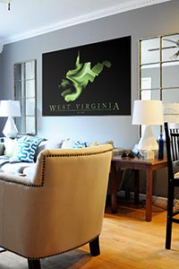Cool West Virginia Poster as Home Decor