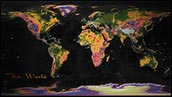 WORLD690 - World Colorful Topographic Map Poster