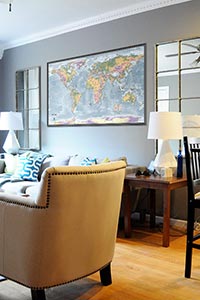 World Topographic Map as Home Decor